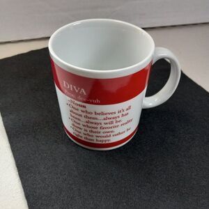 Pier1 Imports Porcelain Diva Mug Cottagecore Countrycore kitsch